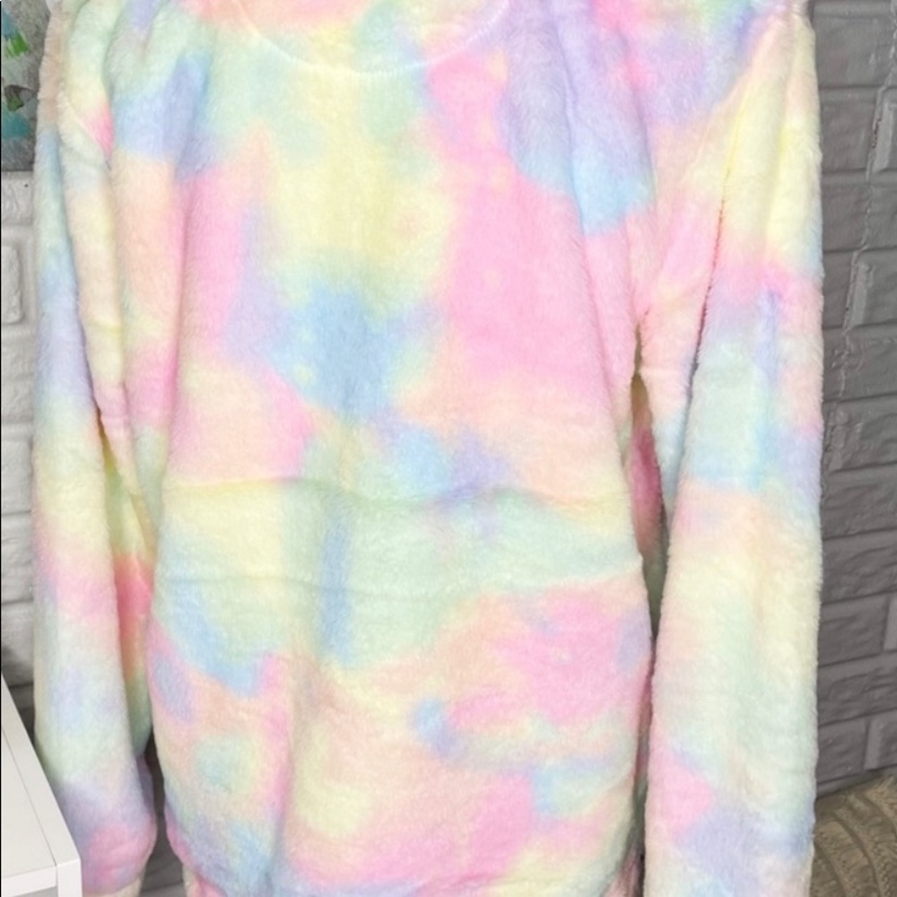 Pink Lily Can’t Wait Rainbow Tie Dye Pullover - Picture 2 of 3
